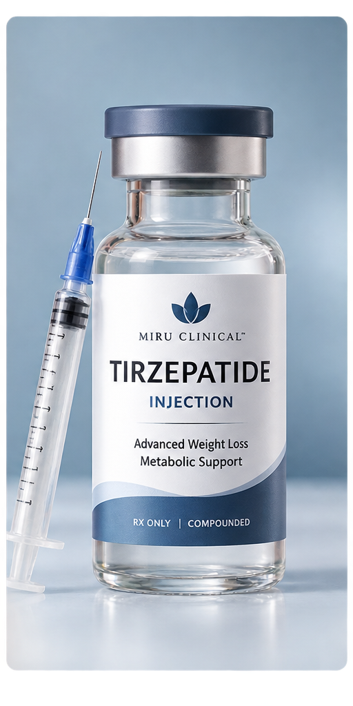 Miru Clinical Tirzepatide injection vial